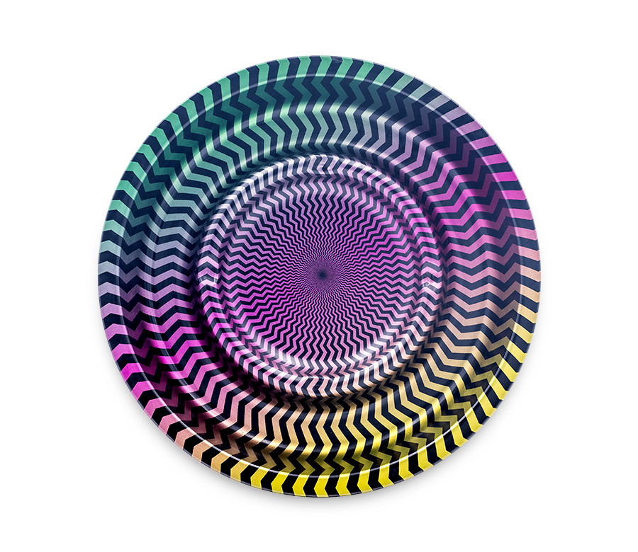 Metal Coffeeshop Ashtray Trippy #2 (⌀160 mm)